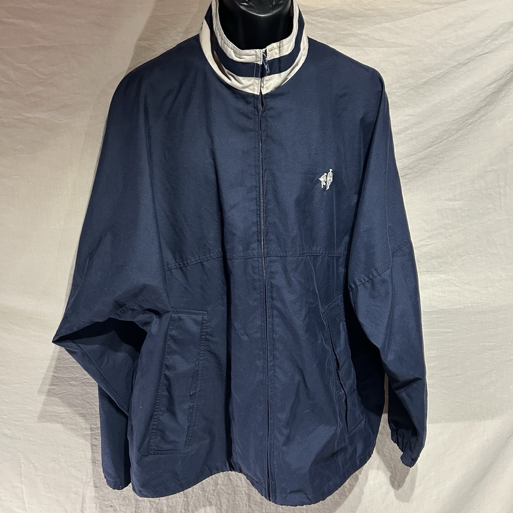 Vintage Cutter & Buck Windbreaker Golf Jacket Mens XL Navy Blue Full Zip